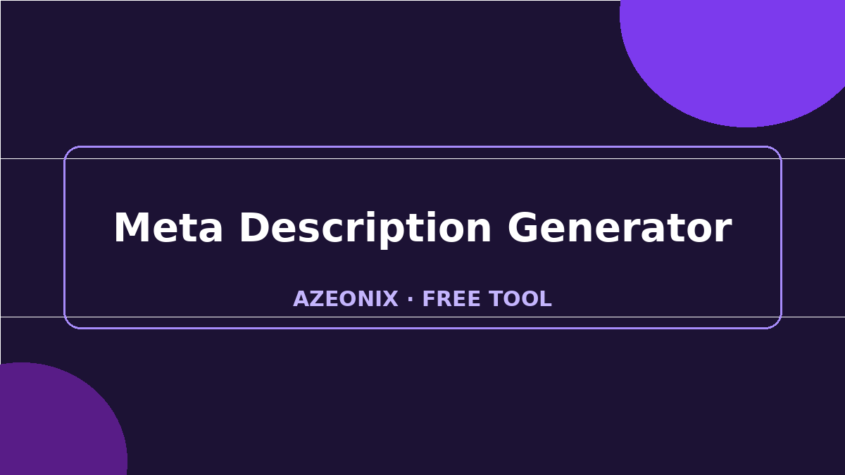 Meta Description Generator