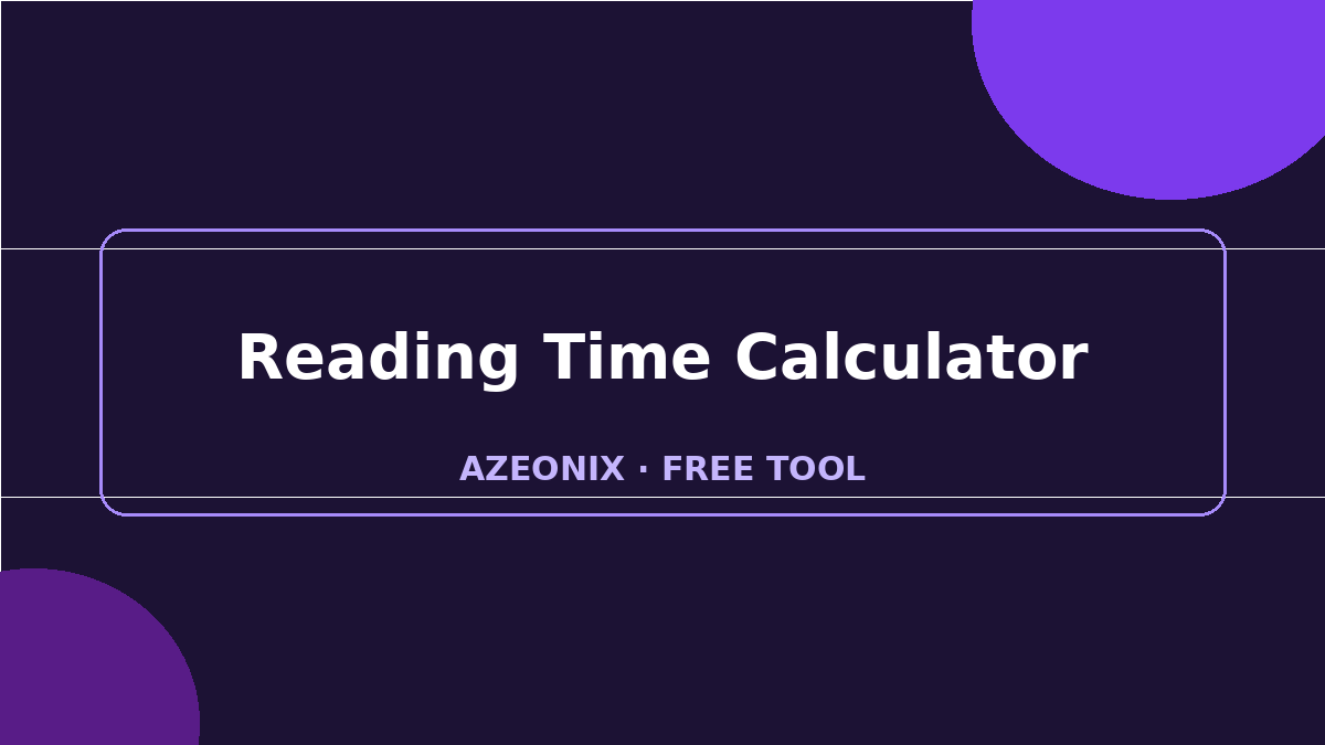 Reading Time Calculator